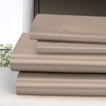 thumbnail image 2 of Juego de sábanas satinadas Homiest Luxury, ropa de cama de satén sedoso, tamaño king taupe, 2 of 8