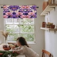 thumbnail image 6 of Purple Spring Floral Kitchen Valances for Windows 60x18 Inch Kitchen Curtains Valances Rod Pocket Flowers Summer Botanical Abstract Art Bathroom Window Valances for Window Treatment Decor, 6 of 6