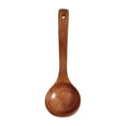 thumbnail image 1 of Natural Wooden Serving Spoon for Soup Stew, Long Handle Wood Kitchen Utensil for Cooking Mixing, Durable Smooth Edge for Nonstick Cookware, 1 Soup Spoon, 1 of 9