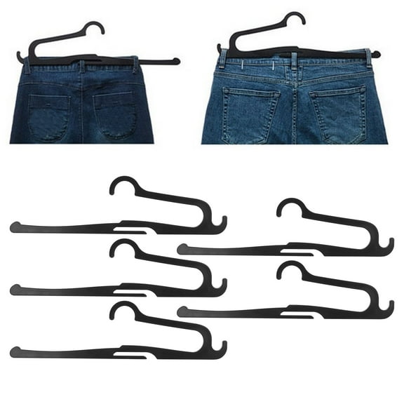 Riousery 5-Pack Innovative Clothes Hangers, Space-Saving Multifunctional Pant & Clothing Organizer for Home