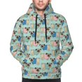 thumbnail image 2 of Bingfone Colorful Pugs Men's Drawstring Hoodie Long Sleeve Pocket Sweatshirts-Large, 2 of 6