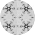 thumbnail image 1 of Ahgly Company Indoor Round Patterned Off-White Novelty Area Rugs, 5' Round, 1 of 6