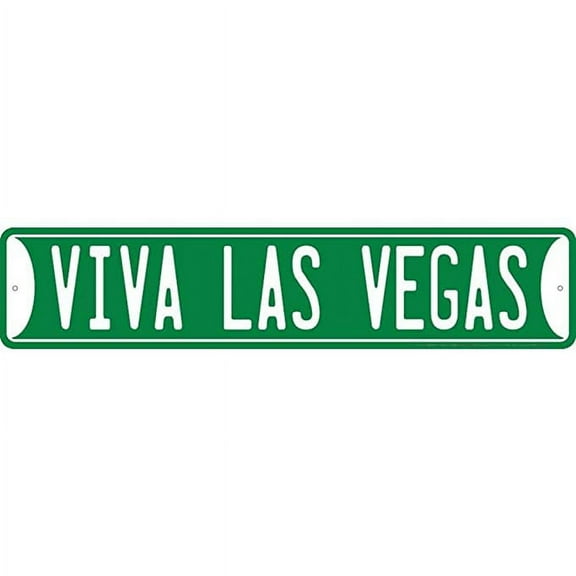 VIVA LAS VEGAS METAL STREET SIGN 24 X 5" THE STRIP CASINO CASINOS MONEY SIN CITY