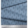 thumbnail image 2 of Soimoi Polyester Crepe Fabric Stripe & Light House Shirting Printed Fabric 1 Yard 42 Inch Wide, 2 of 3