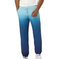 thumbnail image 2 of Pantalones largos para hombre, lisos, a la moda, informales, con bolsillos, cintura elástica, pantalones largos, pantalones deportivos, pantalones de poliéster para hombre., 2 of 5