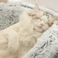 thumbnail image 3 of PEONAVET Cat Beds for Indoor Cats, Soft Warm Cat Bed Cave for Bed Cats Cozy Washable Fluffy Pet Sleeping Bag(Blue), 3 of 3