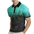 thumbnail image 2 of COSFO Gradient Mens Polo Shirts Summer Short Sleeve Tops Collared Regular Fit Quick Dry Moisture Wicking Mens Graphic Tees, 2 of 5