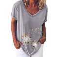 thumbnail image 1 of Elegante mujer con cuello en V estampado camiseta blusa Tops sudadera OAVQHLG3B Store  lin121212, 1 of 4