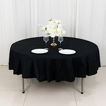 Balsa Circle 90" Round Cotton Tablecloths Wedding Linens Black