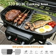 thumbnail image 6 of Portable 2-Burner Propane Gas Grill, Foldable and Stand-up for Backyard Cooking - Brand-Man Grills, Black, 6 of 9