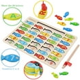thumbnail image 2 of AMERTEER Magnetic Wooden Fishing Game Toy for Toddlers  Alphabet Fish Catching Counting Games Puzzle with Numbers and Letters  Preschool Learning ABC and Math Educational Toys for 3 4 5 Y, 2 of 7