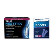 100ct TRUE METRIX Test Strips + 100ct TRUEplus 30g Lancets