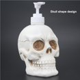 thumbnail image 4 of Forma De Cabeza De Esqueleto Novela Dispensador De Líquidos Botella Ecológica Resina Cráneo Dispensador De Jabón Champú Titular De Almacenamiento Baño Cocina Accesorio 350Ml Cateissary HA015694-00, 4 of 7