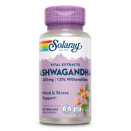 Solaray Ashwagandha -- 470 mg - 60 VegCaps
