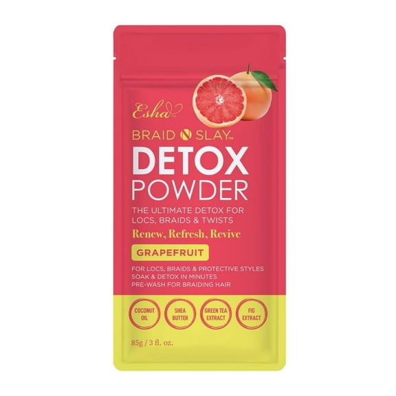 Esha Braid N Slay Detox Powder Scalp Cleanser for Braids, Locs & Twists, Grapefruit, 85g