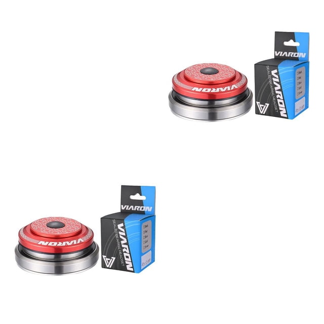 Greeniant VIARON bicicleta de montaña rodamiento sellado auriculares bicicleta aleación de aluminio 42-52mm rodamientos dobles Rojo 2piezas