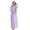 Purple, variant on Women Fleece Hooded Bathrobe Soft Plush Full Length Long Spa Robe