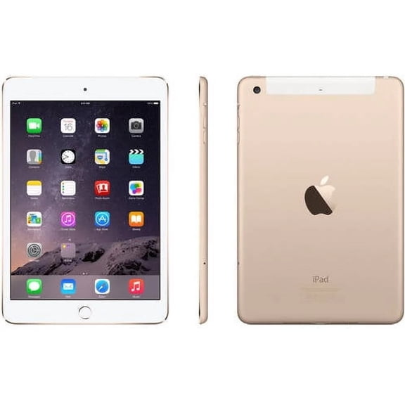 Pre-Owned Apple iPad mini 3 MGYE2LL/A Tablet, 7.9" QXGA, Apple A7, 16 GB Storage, iOS 8, Gold