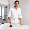 thumbnail image 6 of Small Pop Up Drain Core 2.4x1.9in Universal Sink Bounce Plug Stopper with Anti-Clogging Basket Strainer Stainless Steel for Washbasin, 6 of 6