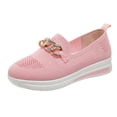 thumbnail image 2 of Womens Orthopedic Shoes, Women's Casual Loafers Comfortable Orthopedic Sneakers for Women Business Non-Slip Walking Fashion Retro Lightweight Penny Work Flats Loafer Slip On Shoes, Pink 7, 2 of 9