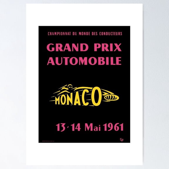 POSTER 1961 MONACO Grand Prix Racing POSTER UNFRAMED, 8x12