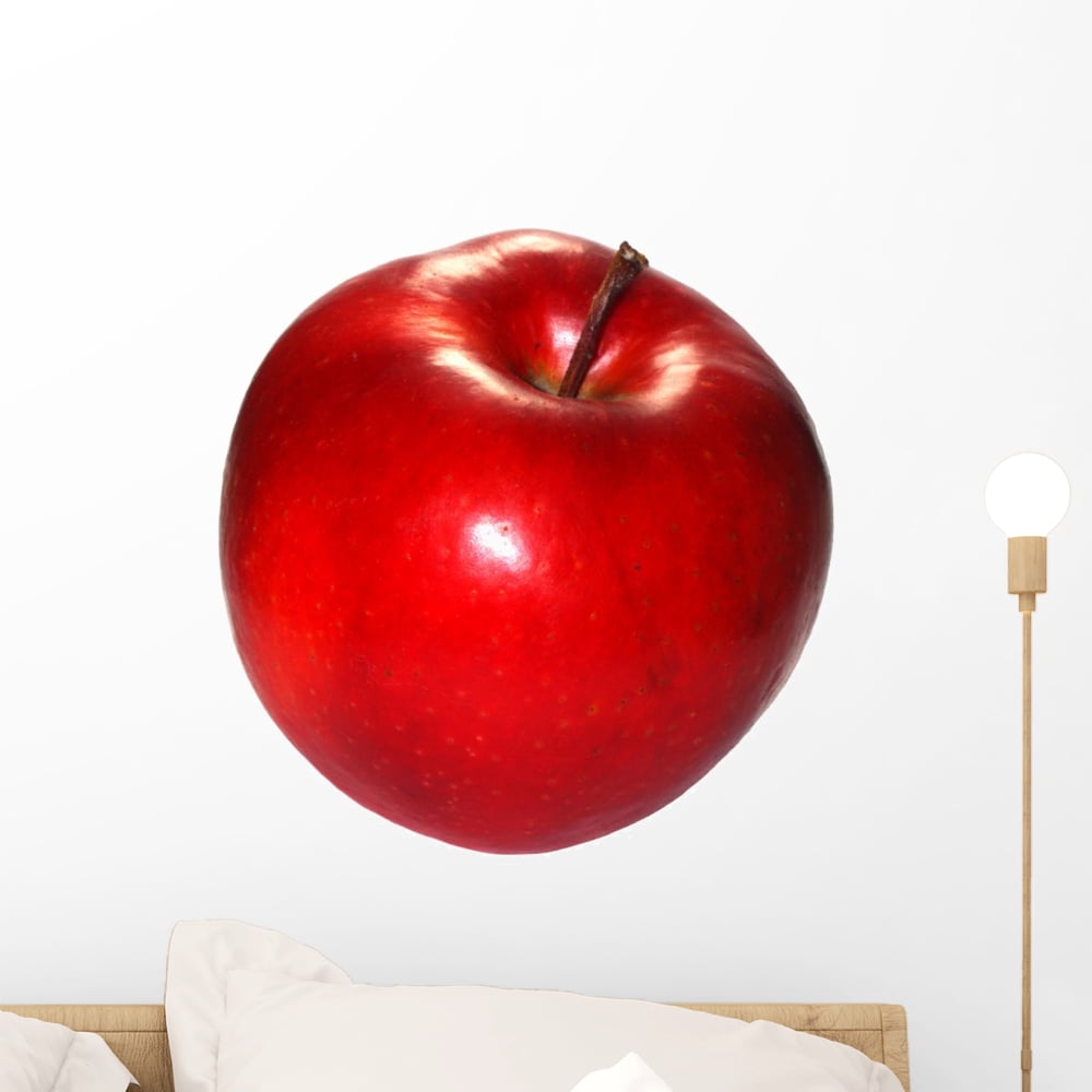 Red Apple Wall Decal by Wallmonkeys Peel and Stick Graphic (18 in H x