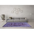 thumbnail image 3 of Ahgly Company Indoor Round Oriental Blue Industrial Area Rugs, 7' Round, 3 of 4
