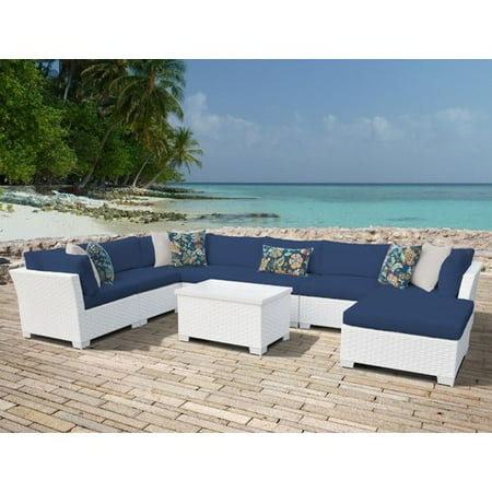 - TK Classics Monaco 9 Piece Sectional Seating Group with Cushions