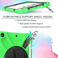 thumbnail image 5 of Dteck Case For Apple iPad 10.2" 8th Generation 2020 Released,Shockproof Armor Rugged Rubber Hard Back Heavy Duty Protective Hard Strap Kickstand iPad 7th Gen 10.2" 2019 Cover,Green, 5 of 6