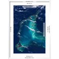 thumbnail image 5 of Art.com Satellite view of Eleuthera Island and Atlantic Ocean, Bahamas Photographic Print, White Frame Wall Art, 21" x 29", 5 of 5