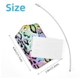thumbnail image 4 of Square 2Pack PU Leather Snakeskin Texture Cruise Luggage Tag with Privacy Cover and Stainless Steel Ring - Suitable for Travel Handbags Backpacks Luggage Tags, 4 of 6