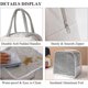 thumbnail image 5 of Bonitas bolsas de almuerzo para mujer, modernas loncheras, organizador de almuerzo térmico impermeable, bolsa de mano con aislamiento para almuerzo (azul marino), 5 of 5
