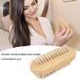 thumbnail image 2 of Cepillo de limpieza de uñas de madera de 2 lados para manicura y pedicura, cepillo de uñas de doble cara, cepillo de limpieza de uñas de los pies, 2 of 5