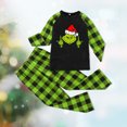 thumbnail image 5 of Conjunto de pijama familiar de 2 piezas, traje con estampado de dinosaurio y cuello redondo (Kid Green 8-9T) Ygjytge Verde niño 8-9 años, 5 of 5