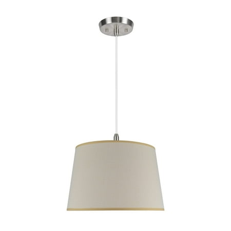 

Aspen Creative 72026 Two-Light Hanging Pendant Ceiling Light with Transitional Hardback Fabric Lamp Shade Butter Creme 17 width