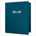 thumbnail image 3 of Oxford Twin-Pocket Folders, Textured Paper, Letter Size, Blue, Holds 100 Sheets, Box of 25 (57502EE), 3 of 7