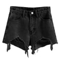 thumbnail image 5 of Wuphunn Womens Jean Shorts High Waisted Casual Shorts for Women Plus Size Jean Shorts Jean Shorts Womens Stretchy Women's Jean Shorts Shorts for Women Trendy Bike Shorts Women Black L, 5 of 7