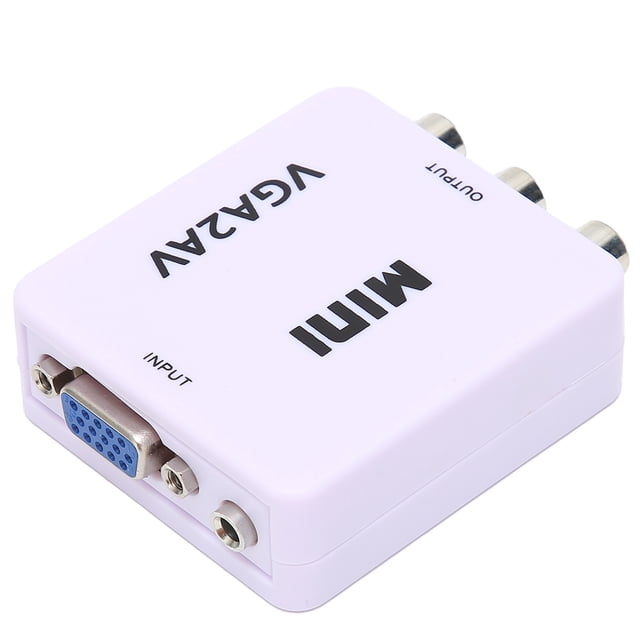 Convertidor de vídeo, Mini VGA a AV Mini VGA Converter VG Ato AV Converter confiable y duradero