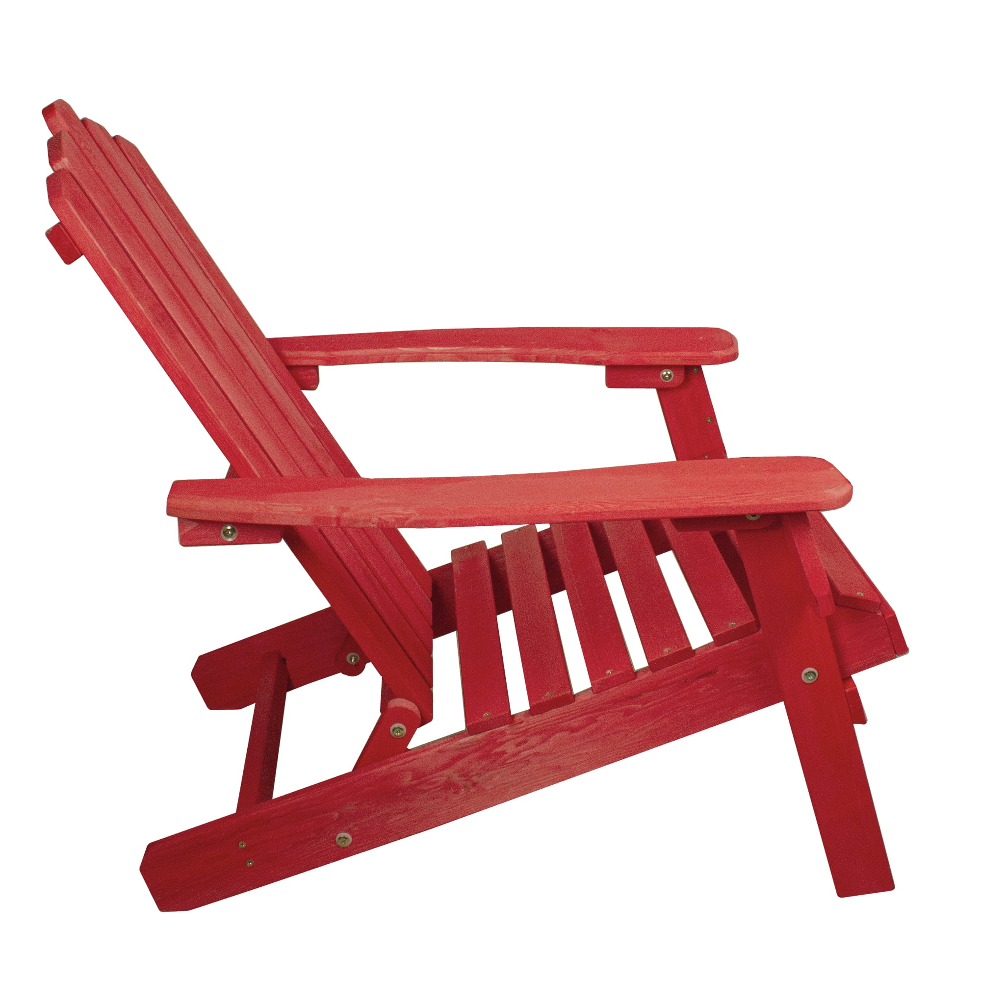 Northlight 36" Red Classic Folding Wooden Adirondack Chair