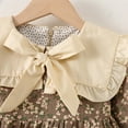 thumbnail image 5 of Hihipz Toddler Baby Girls Dresses Floral Print Long Sleeved Lapel Dress Kids Girls Sweet Comfy Playground Go Out And Play Dresses,6 -12 Months, 5 of 5