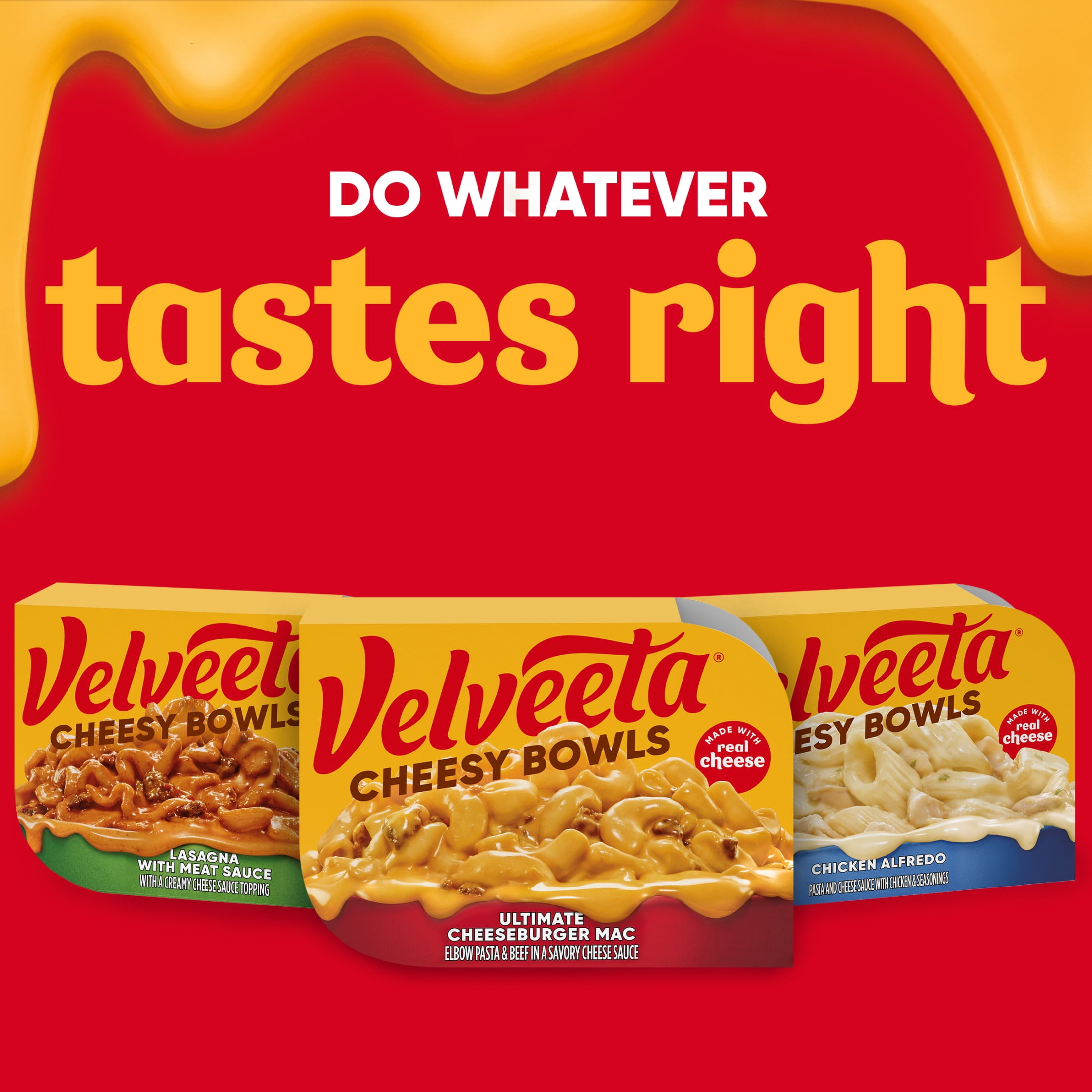 (8 pack) Velveeta Cheesy Bowls Ultimate Cheeseburger Mac Microwave Meal, 9 oz Tray