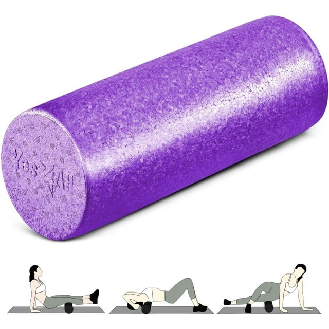 HighDensity EPP Round Back Roller Foam Exercise Foam Roller for Yoga Pilates & Stretching