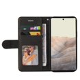 thumbnail image 2 of Case for Google Pixel 6 Leather Wallet Book Flip Folio Stand View Cover - Black, 2 of 5