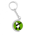thumbnail image 1 of Postura de bambú panda Giratorio, llavero anillo llavero, 1 of 3