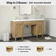 thumbnail image 5 of Christopher Knight Home 60" Bathroom Vanity with SMC Sink, Soft Close Storage and Tip-Out Tray, Wood, 5 of 10