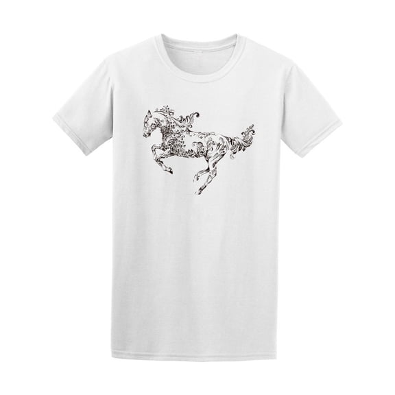 Beautiful Running Horse Sketch Tee Men's -Image by Shutterstock