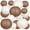 Brown, variant on 20Pcs Paper Lanterns Decorative, Sage Green and Ivory Round Hanging Paper Lanterns Decorations for Rustic Party Bridal Shower Wedding Birthday Home Decor