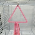 thumbnail image 4 of 6.69 x 6.69 x 0.79 inch Bird Cage Rope Sway Perch with Soft Ring Bed for Small to Medium Birds Gnaw Resistance Toys for Budgie Canary Parakeet (Pink), 4 of 6