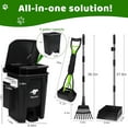 thumbnail image 2 of Dog Poop Trash Can Outside with Pooper Scooper and Metal Rake & Tray, 20L/5Gal Dog Waste Trash Can with Lid, Pedal and Removable Inner Waste Bin, Pet Poop Bin with 100 Bags, 2 of 11