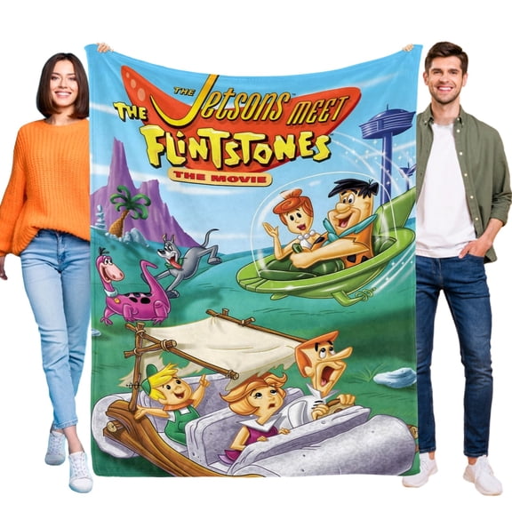 The JetsonsFlannel Throw Blanket Warm 3D Printed Flannel Throw/Blanket Ultra-Soft Lightweight Warm Flannel All Season Light Weight Living Room/Bedroom Warm Blanket 40"X60"(100cm*150cm)
